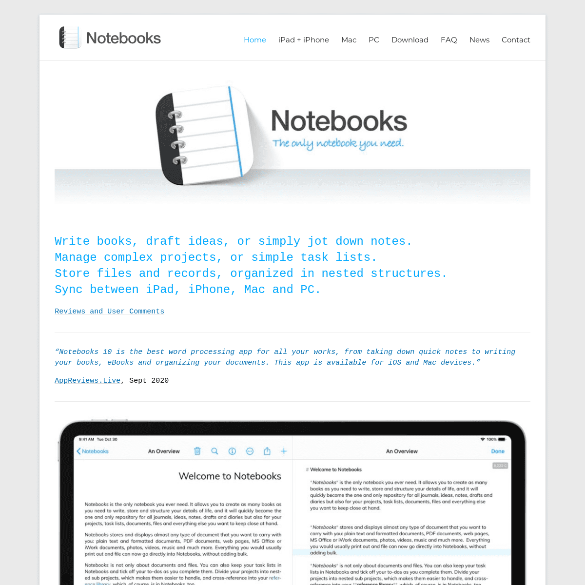 A complete backup of https://notebooksapp.com