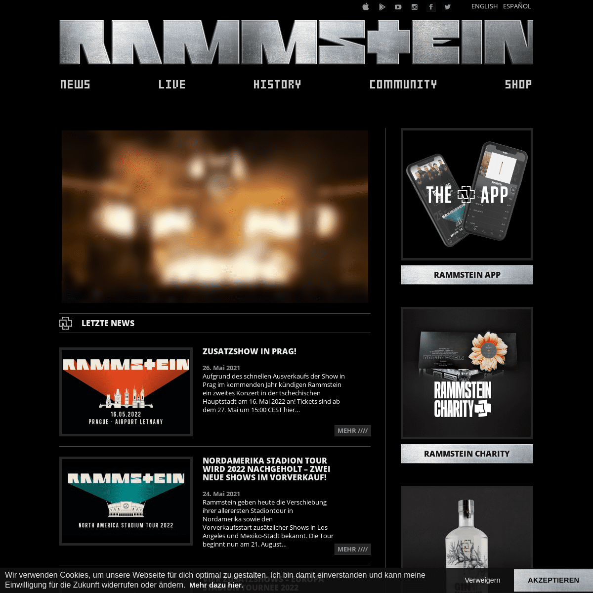 A complete backup of https://rammstein.com