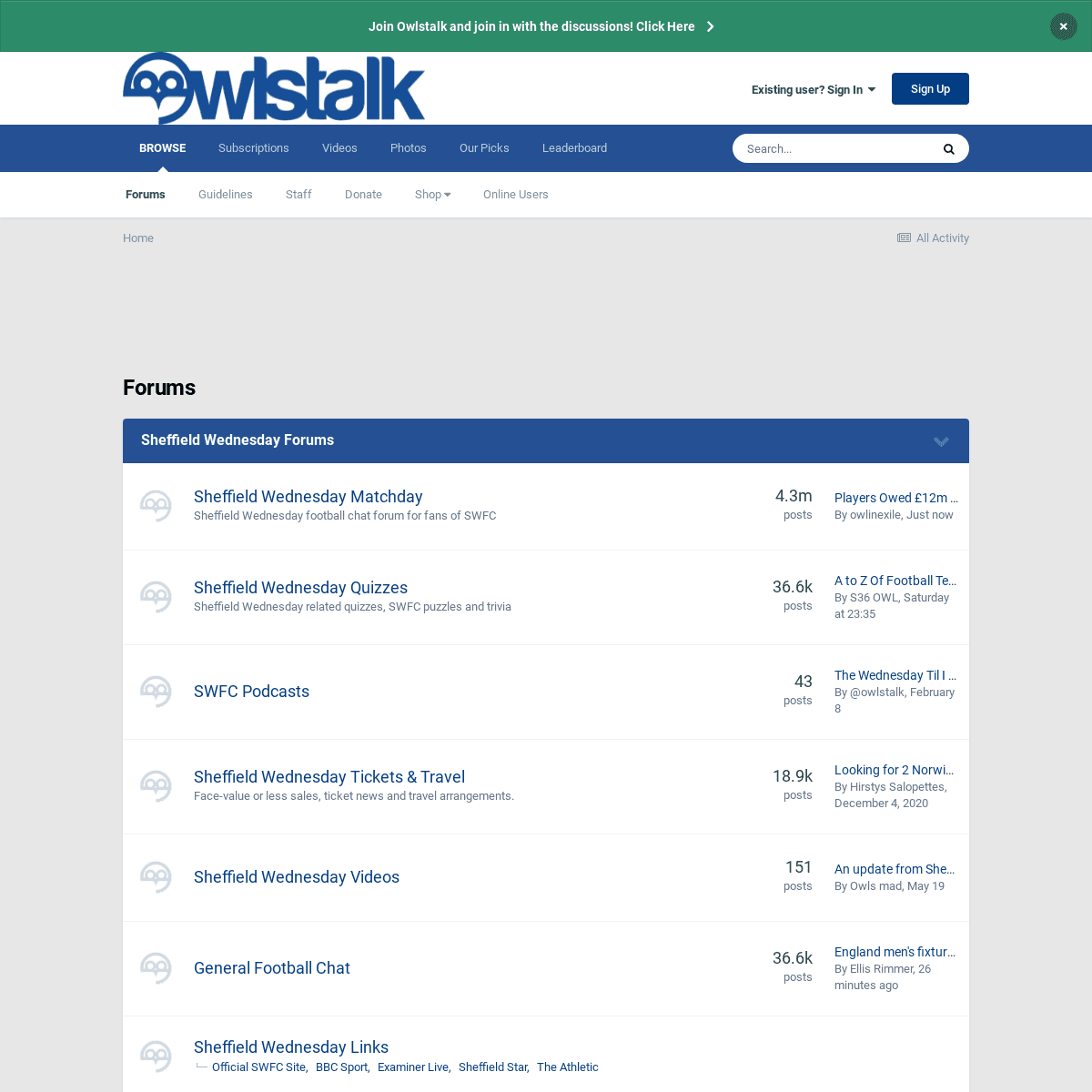 A complete backup of https://owlstalk.co.uk