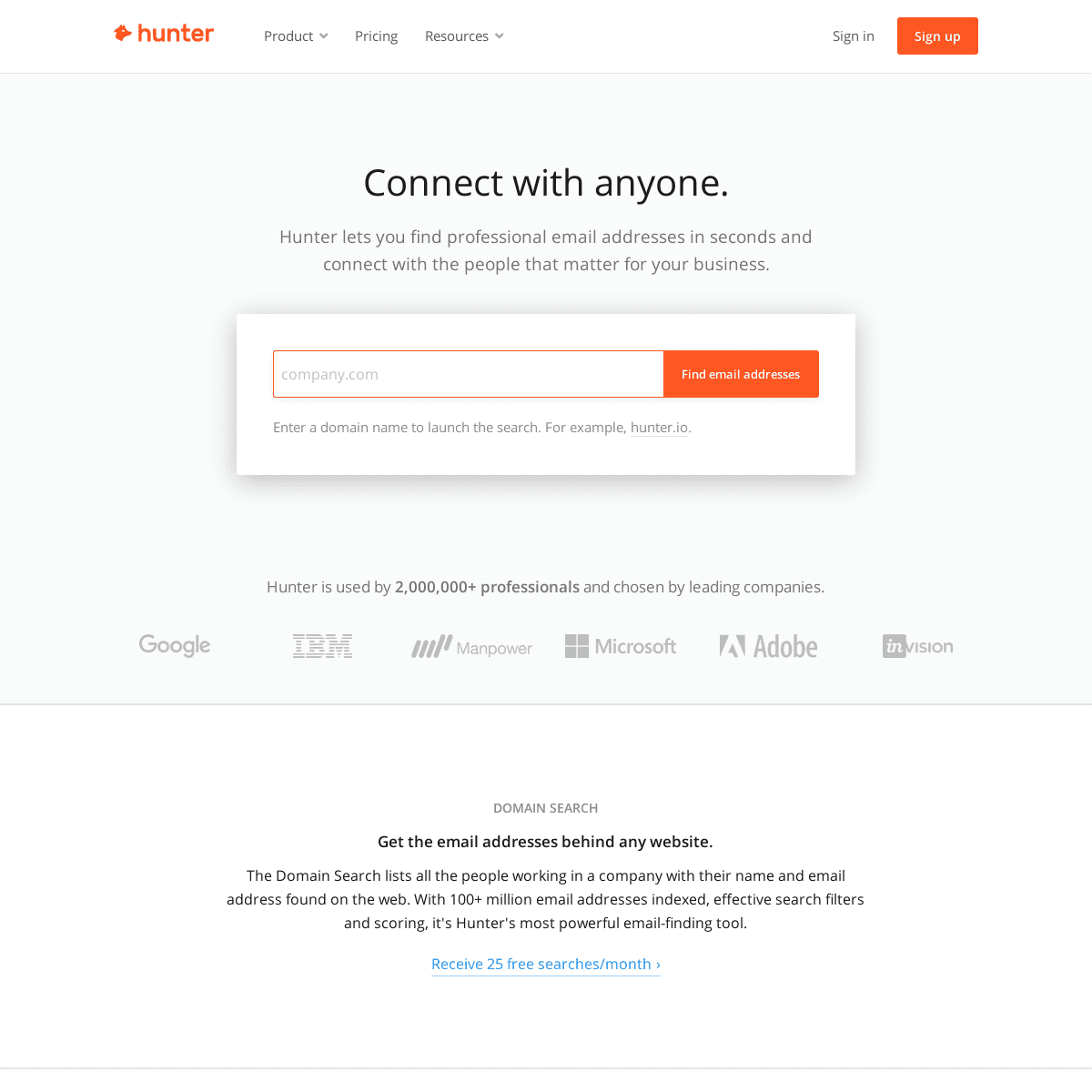 A complete backup of https://hunter.io