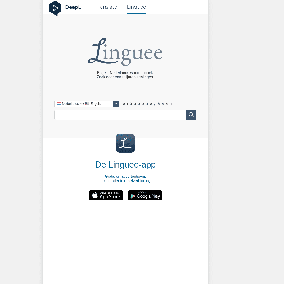 A complete backup of https://linguee.nl