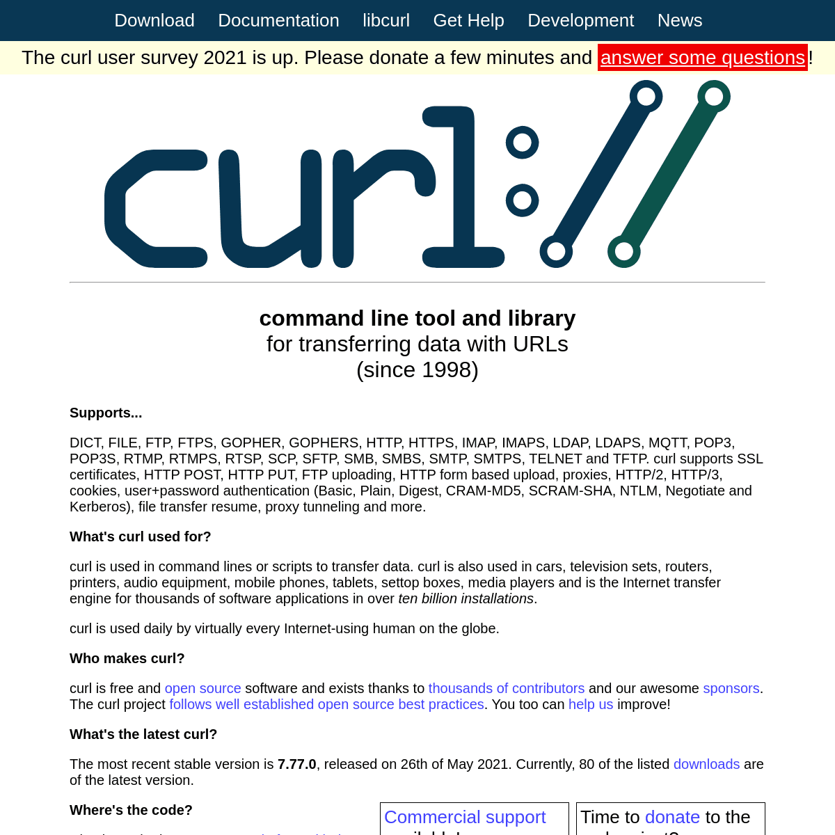 A complete backup of https://curl.se