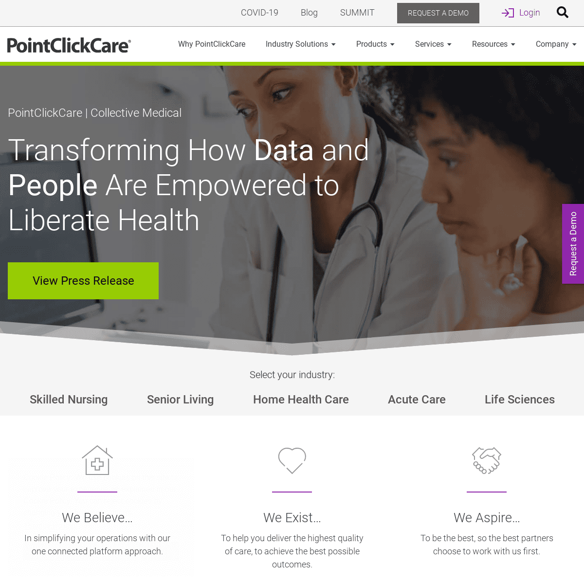 A complete backup of https://pointclickcare.com