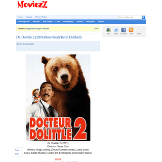 A complete backup of https://moviezz-world.blogspot.com/2011/06/dr-dolittle-2-2001downloadtamil-dubbed.html