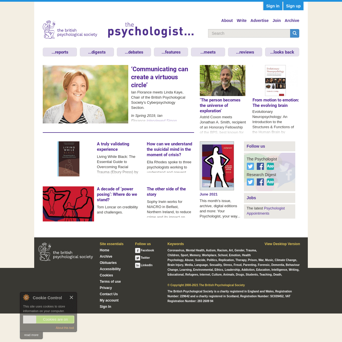 A complete backup of https://thepsychologist.org.uk