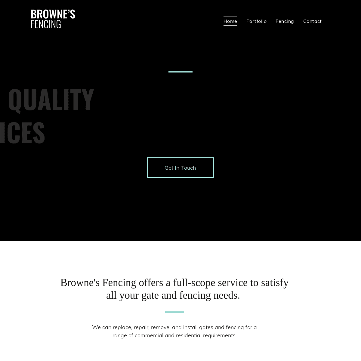 A complete backup of https://brownesfencing.com.au