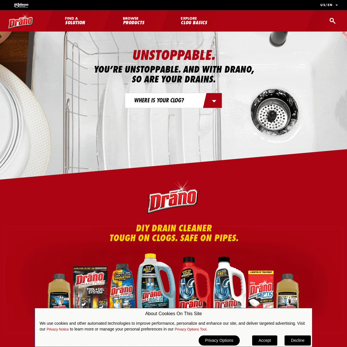 A complete backup of https://drano.com