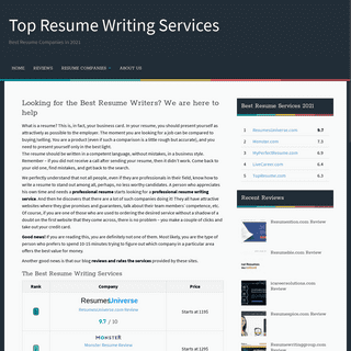 A complete backup of https://topresumewritingservices.com