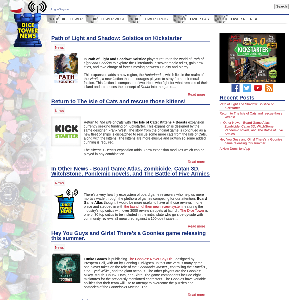 A complete backup of https://dicetowernews.com