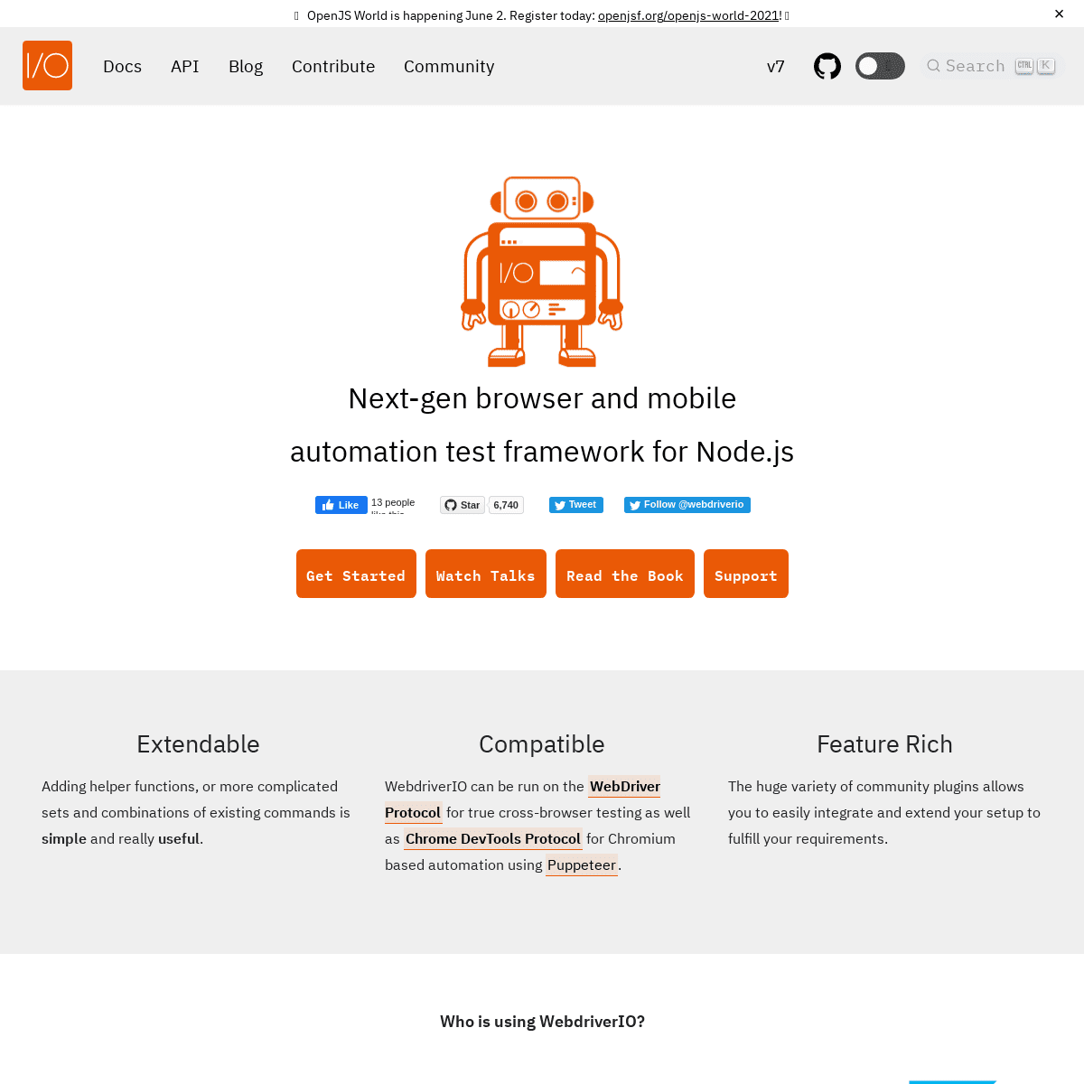 A complete backup of https://webdriver.io