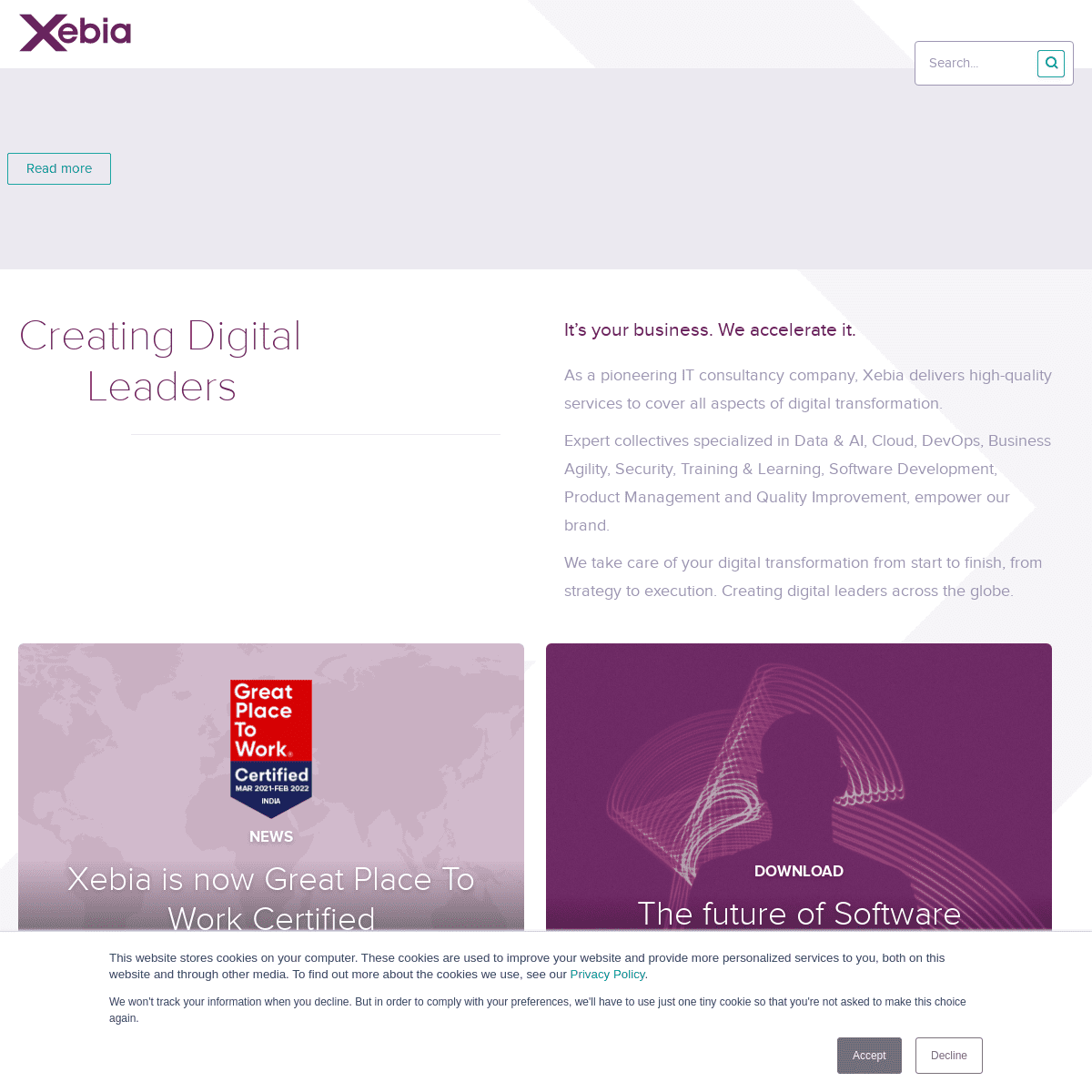 A complete backup of https://xebia.com
