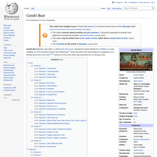 A complete backup of https://en.wikipedia.org/wiki/Gandii_Baat