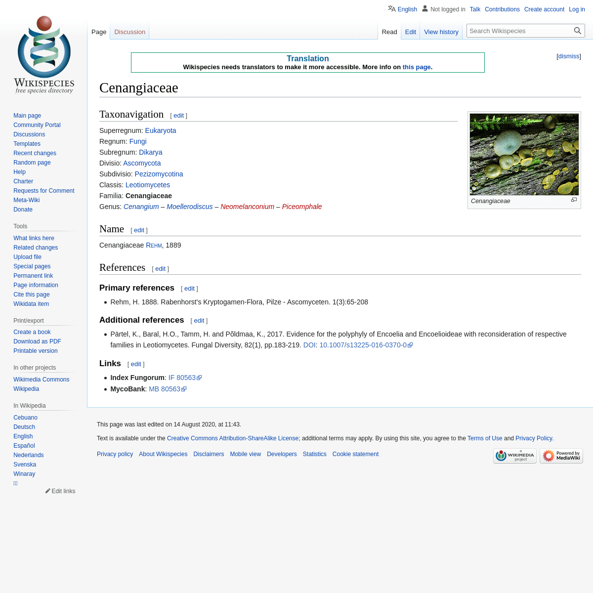 A complete backup of https://species.wikimedia.org/wiki/Cenangiaceae