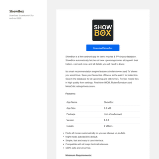 A complete backup of https://showbox.tools