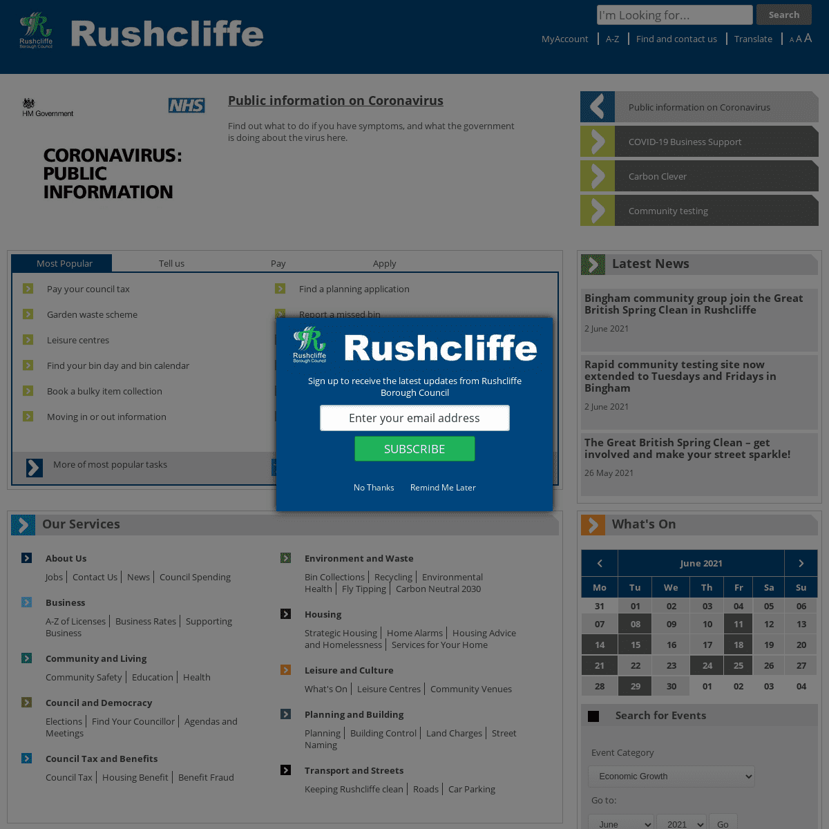 A complete backup of https://rushcliffe.gov.uk